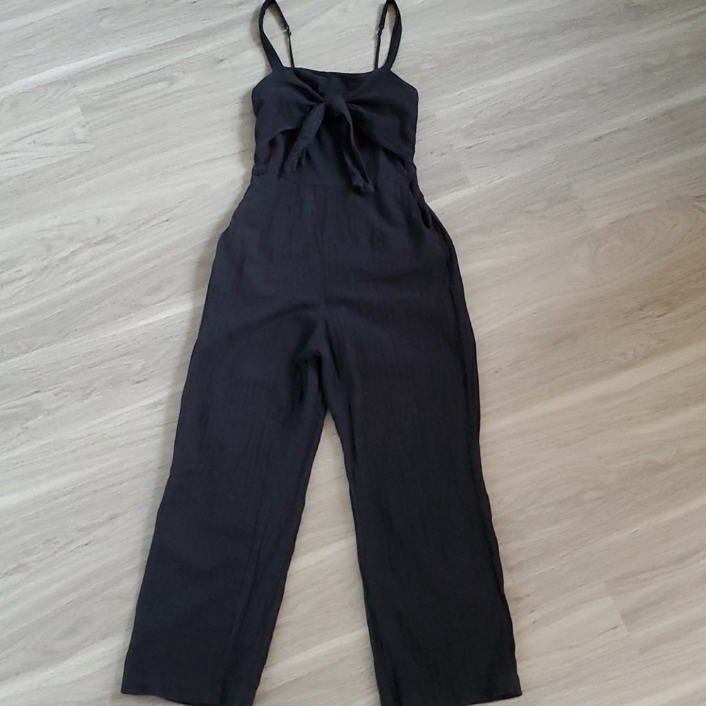 Abercrombie&Fitch Linen Tie-Front Jumpsuit (tall)